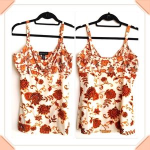 White/orange summer top